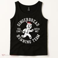 Trendy Gingerbread Running Team Christmas Humor Tank Top thumb 2