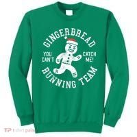Trendy Gingerbread Running Team Christmas Humor Sweatshirt thumb 0