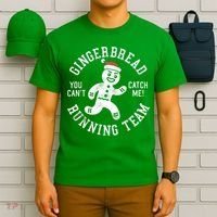 Trendy Gingerbread Running Team Christmas Humor T-Shirt thumb 6