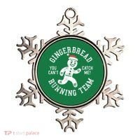 Trendy Gingerbread Running Team Christmas Humor Ornament thumb 0