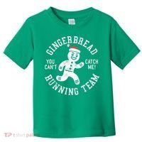 Trendy Gingerbread Running Team Christmas Humor Toddler T-Shirt thumb 0