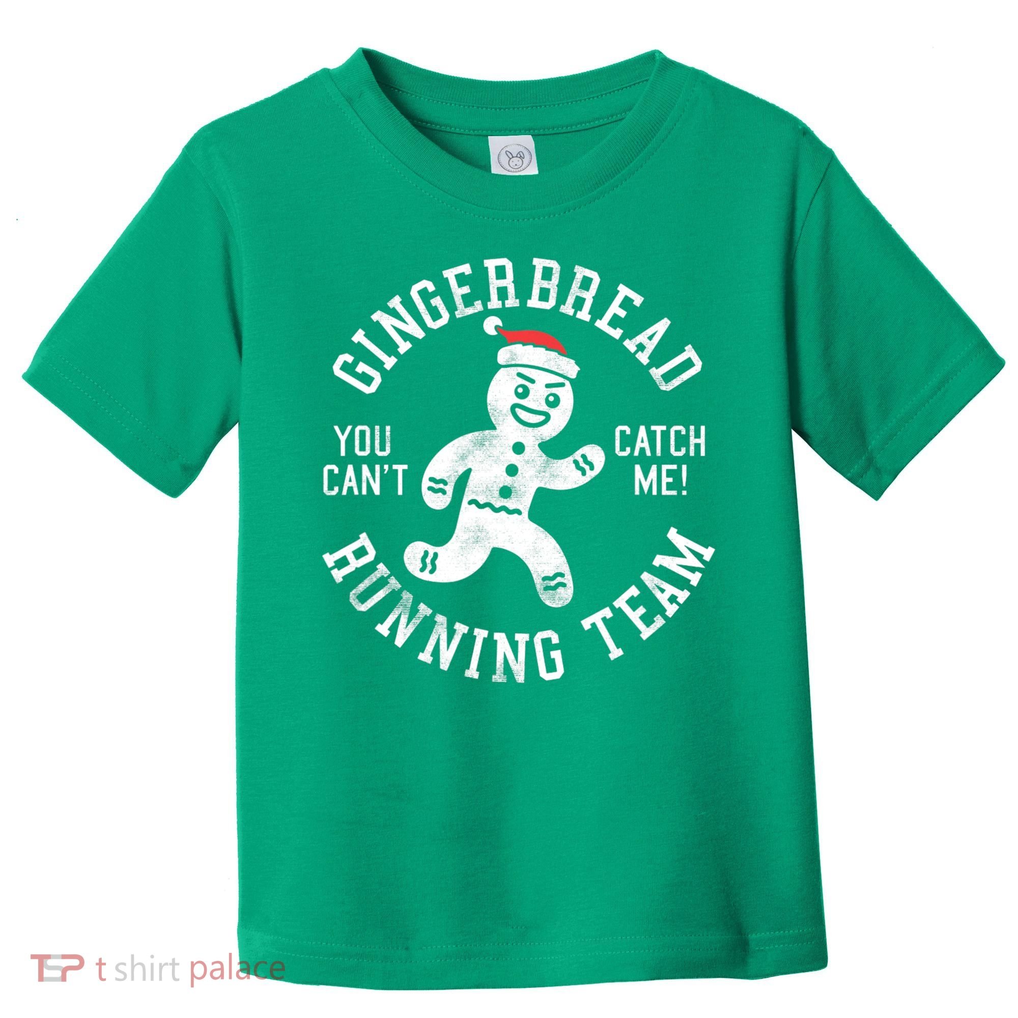 Trendy Gingerbread Running Team Christmas Humor Toddler T-Shirt