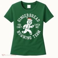 Trendy Gingerbread Running Team Christmas Humor Women's T-Shirt thumb 0