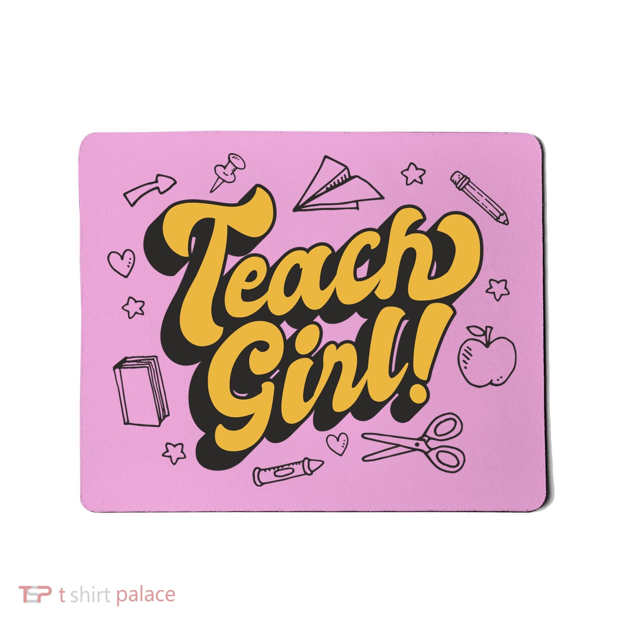 Teach Girl Retro Cute Gift For Teacher Mousepad