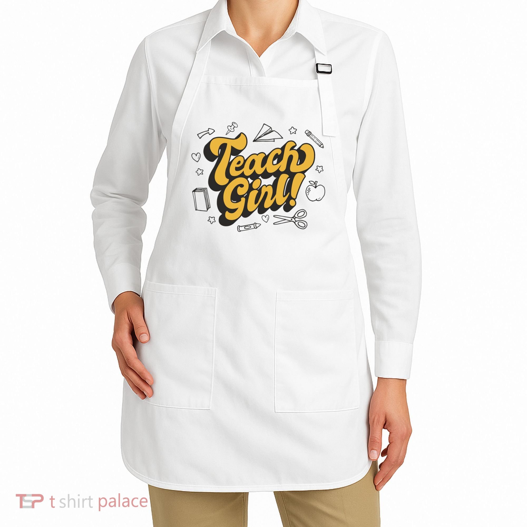 Teach Girl Retro Cute Gift For Teacher Apron