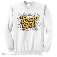 Teach Girl Retro Cute Gift For Teacher Sweatshirt thumb 0