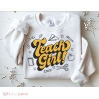 Teach Girl Retro Cute Gift For Teacher Sweatshirt thumb 2