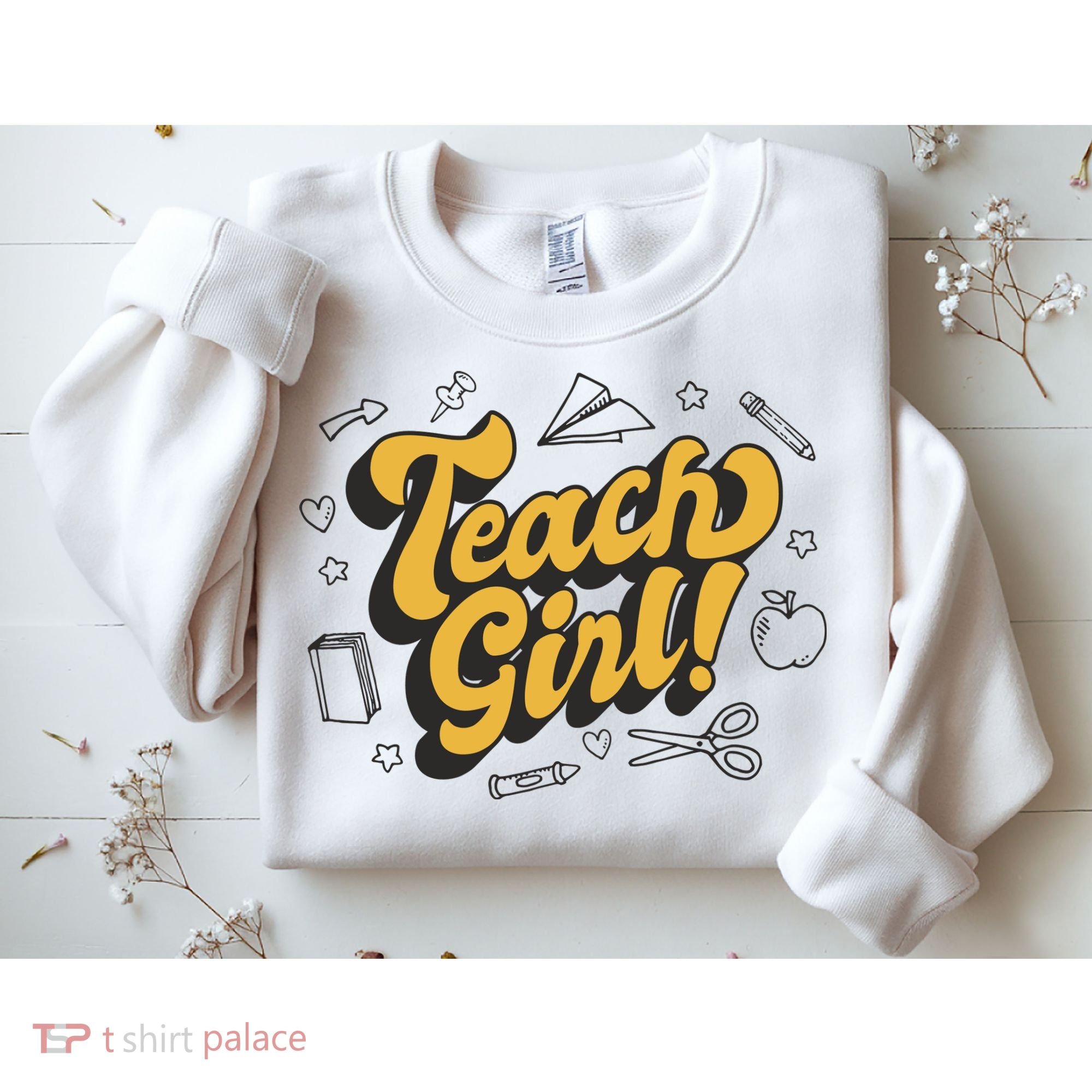 Teach Girl Retro Cute Gift For Teacher Sweatshirt