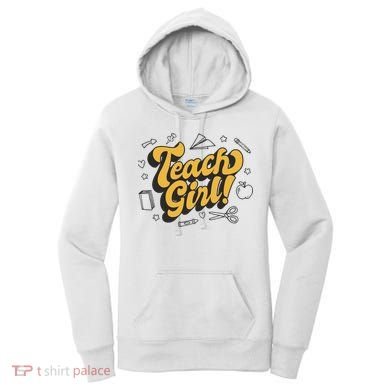 Teach Girl Retro Cute Gift For Teacher Women's Hoodie