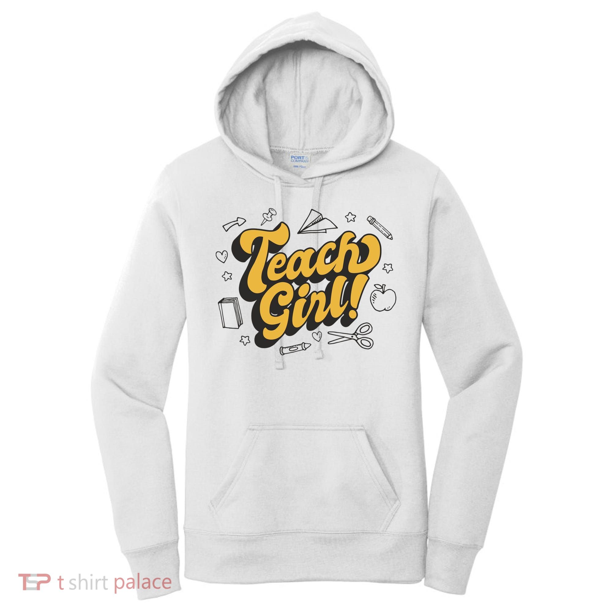 Teach Girl Retro Cute Gift For Teacher Women's Hoodie