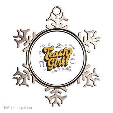 Teach Girl Retro Cute Gift For Teacher Ornament