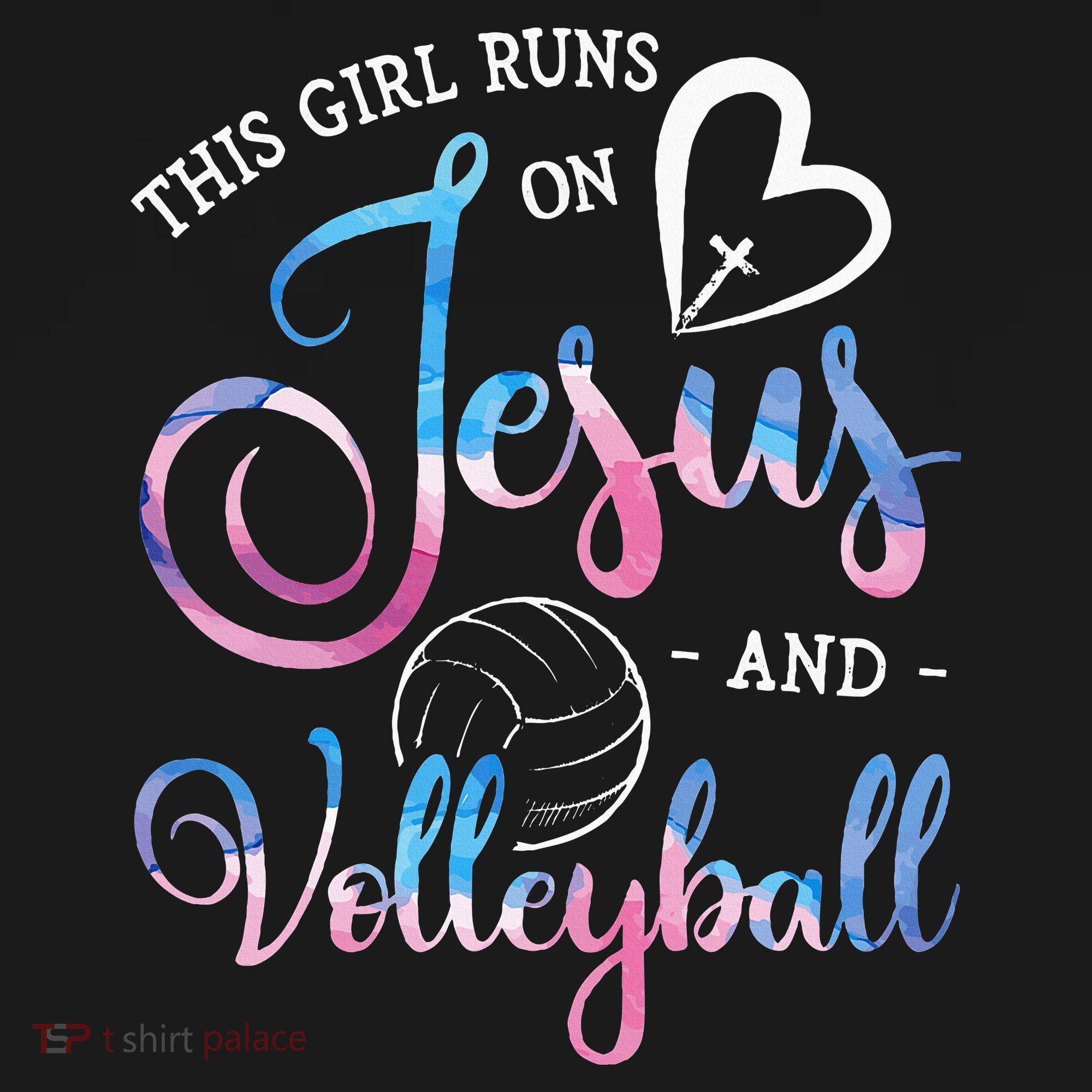 This Girl Runs On Jesus And Volleyball Player Christian Gift Polo