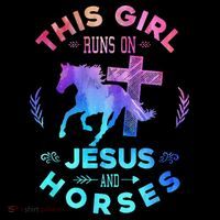 This Girl Runs On Jesus & Horses Christian Equestrian Riding Coffee Mug thumb 5