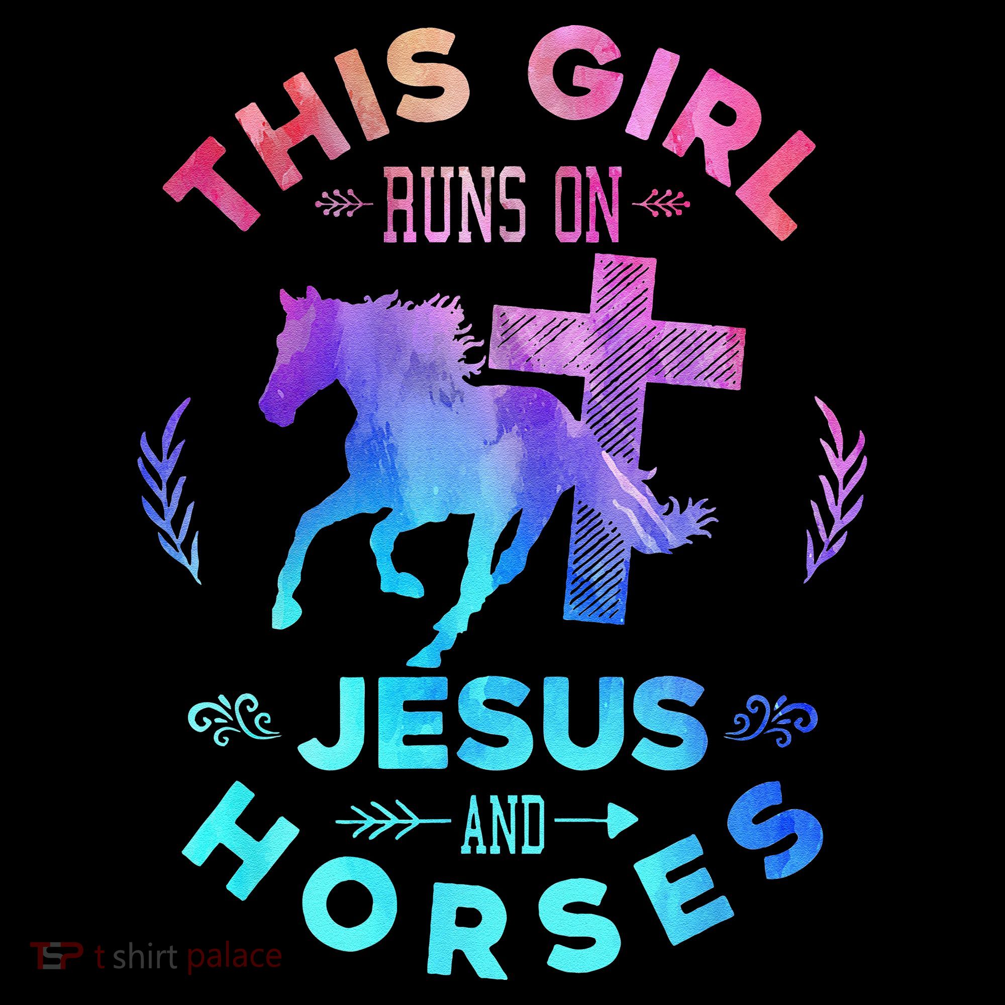 This Girl Runs On Jesus & Horses Christian Equestrian Riding Coffee Mug