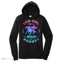 This Girl Runs On Jesus & Horses Christian Equestrian Riding Women's Hoodie thumb 0