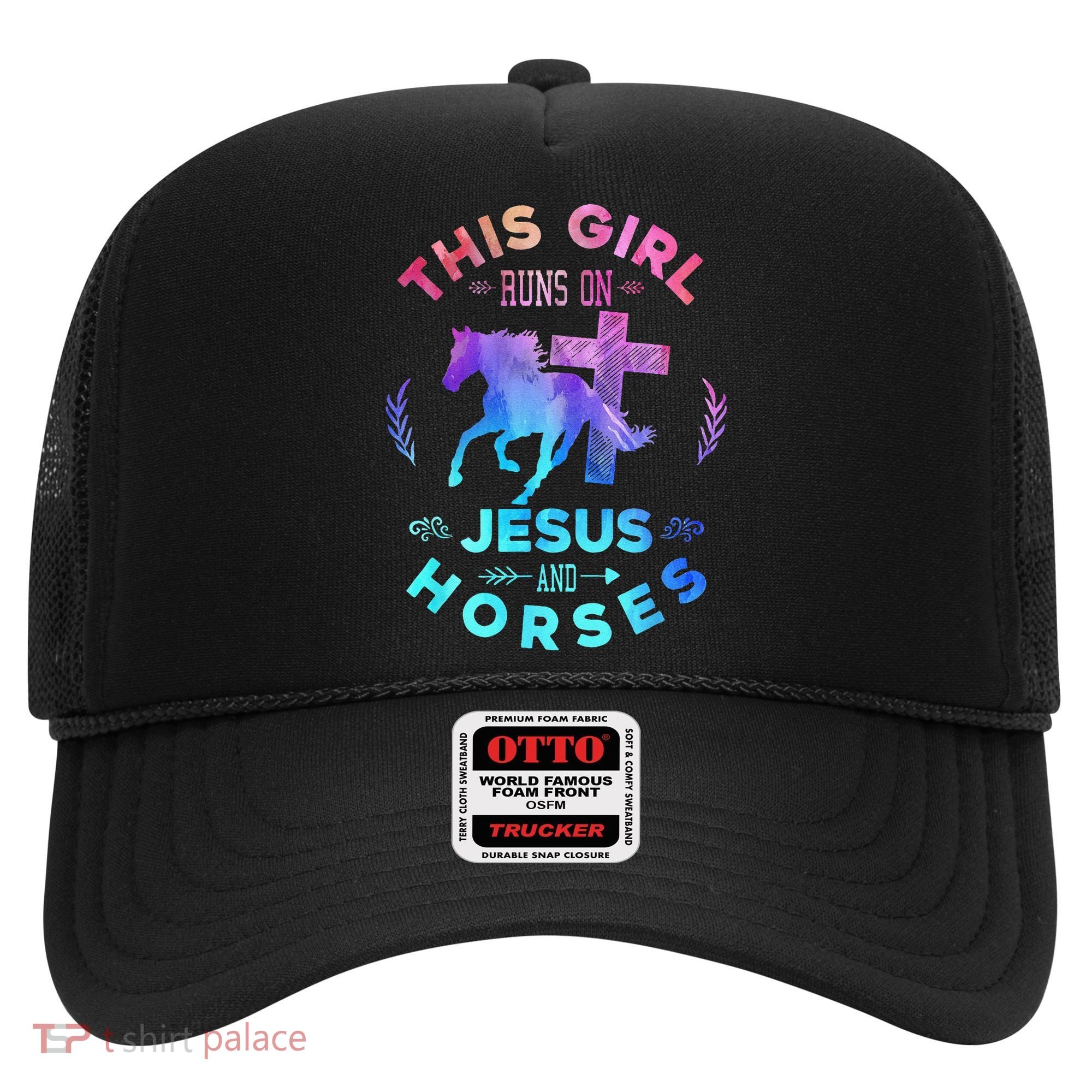 This Girl Runs On Jesus & Horses Christian Equestrian Riding Hat