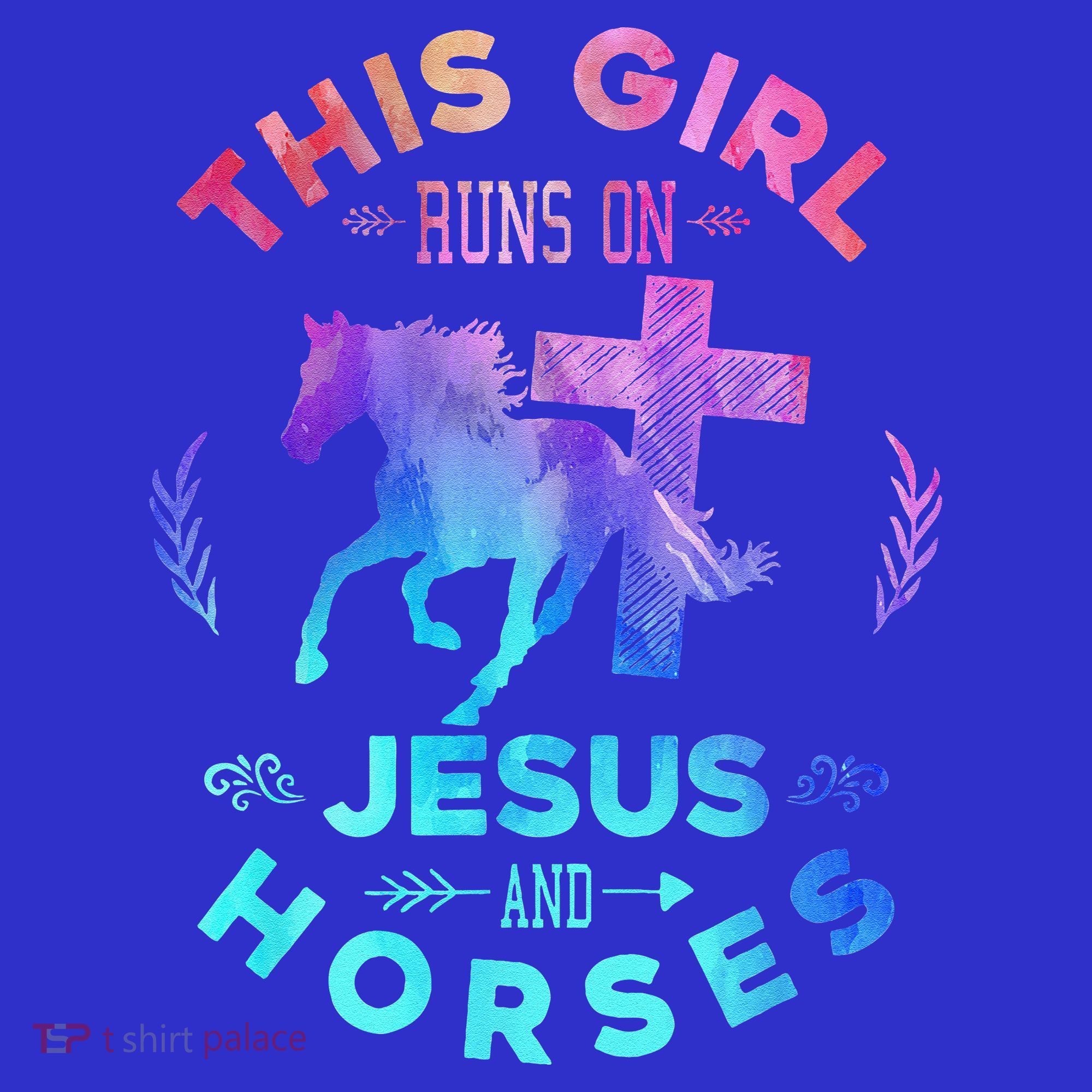 This Girl Runs On Jesus & Horses Christian Equestrian Riding Hoodie