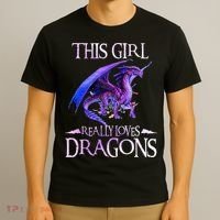 This Girl Really Loves Dragons Dragon Lover T-Shirt thumb 3