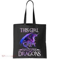 This Girl Really Loves Dragons Dragon Lover Tote Bag thumb 0