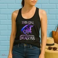 This Girl Really Loves Dragons Dragon Lover Women's Tank Top thumb 2