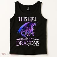 This Girl Really Loves Dragons Dragon Lover Tank Top thumb 2