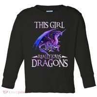 This Girl Really Loves Dragons Dragon Lover Toddler Long Sleeve Shirt thumb 0