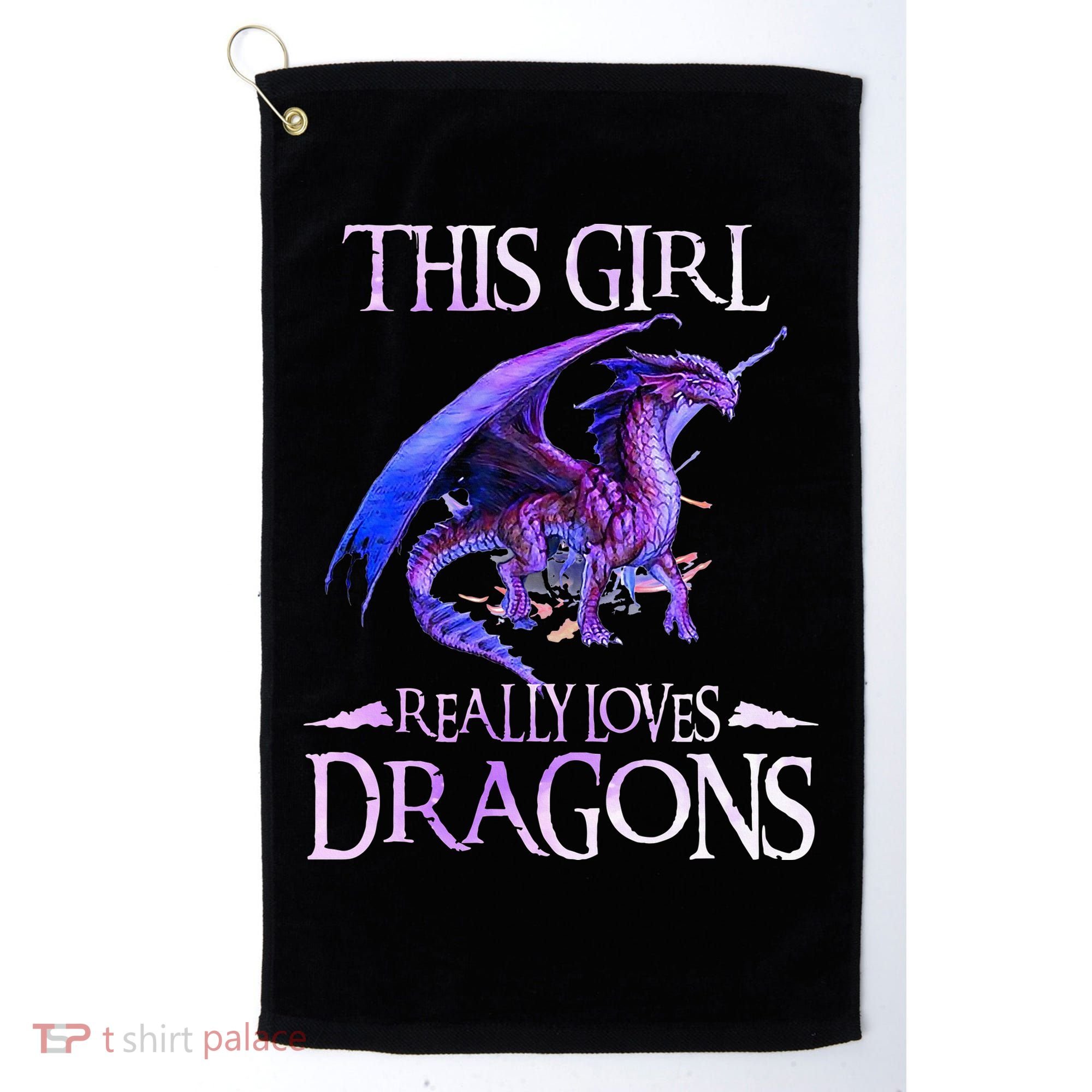 This Girl Really Loves Dragons Dragon Lover Golf Towel