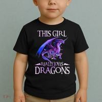 This Girl Really Loves Dragons Dragon Lover Toddler T-Shirt thumb 2