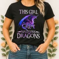 This Girl Really Loves Dragons Dragon Lover Women's T-Shirt thumb 2
