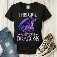This Girl Really Loves Dragons Dragon Lover Women's T-Shirt thumb 3