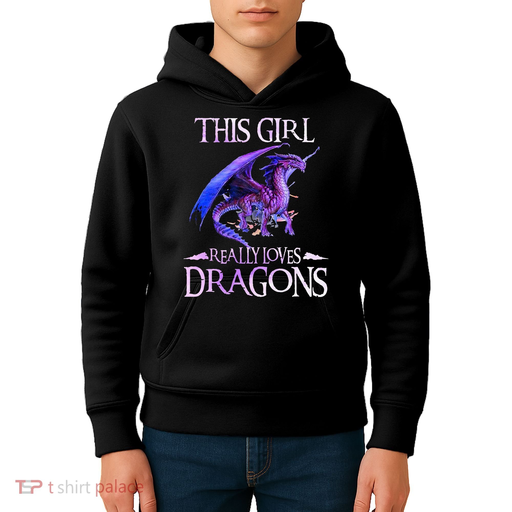 This Girl Really Loves Dragons Dragon Lover Kids Hoodie