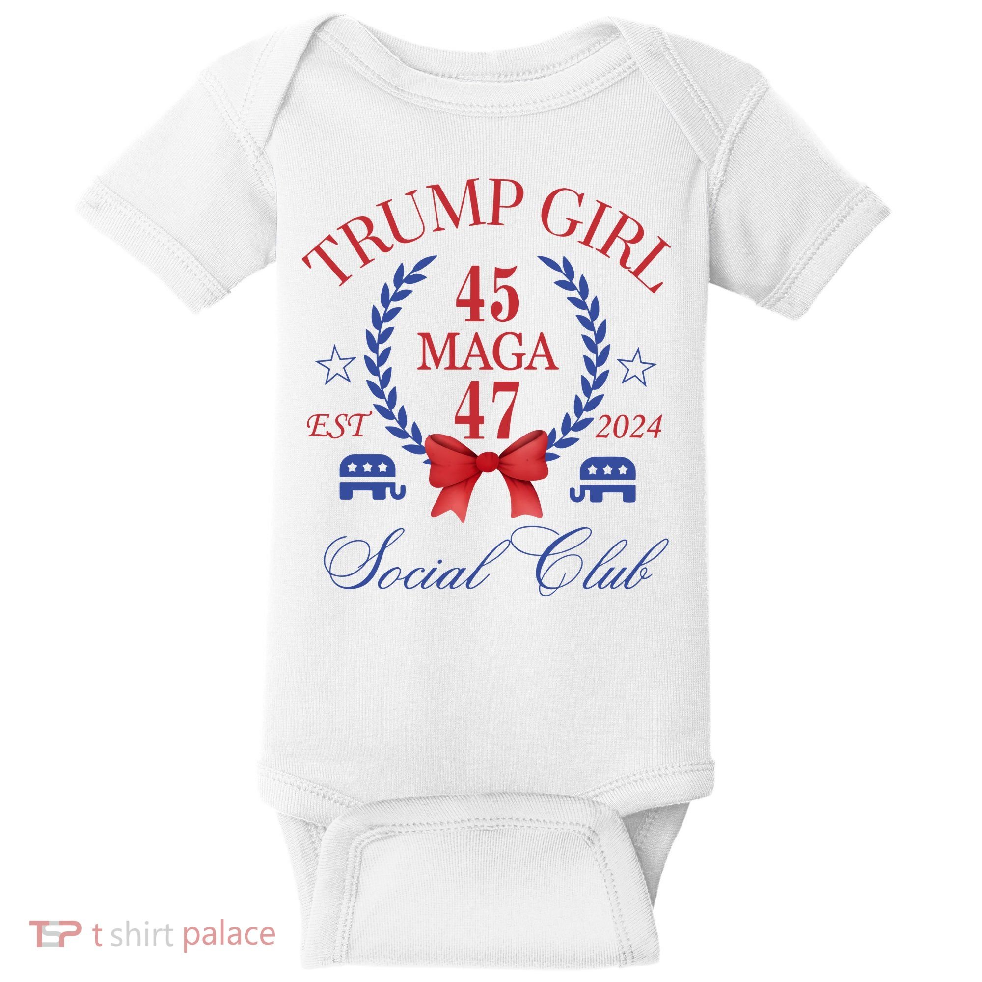 Trump Girl Retro Political Taking Back America Baby Bodysuit