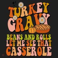 Turkey Gravy Retro Groovy Thanksgiving Food Women's Sweatshirt thumb 2