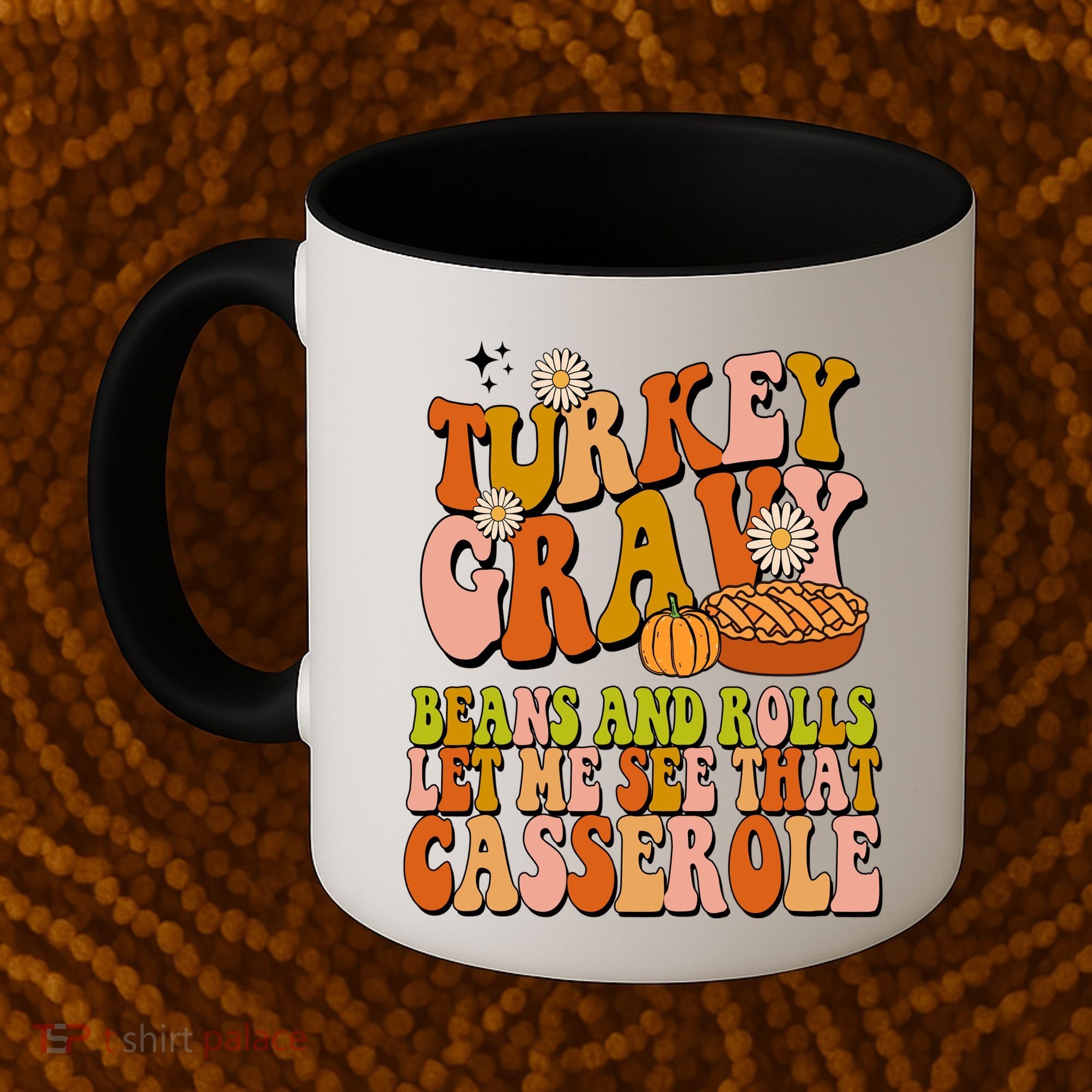 Turkey Gravy Retro Groovy Thanksgiving Food Coffee Mug