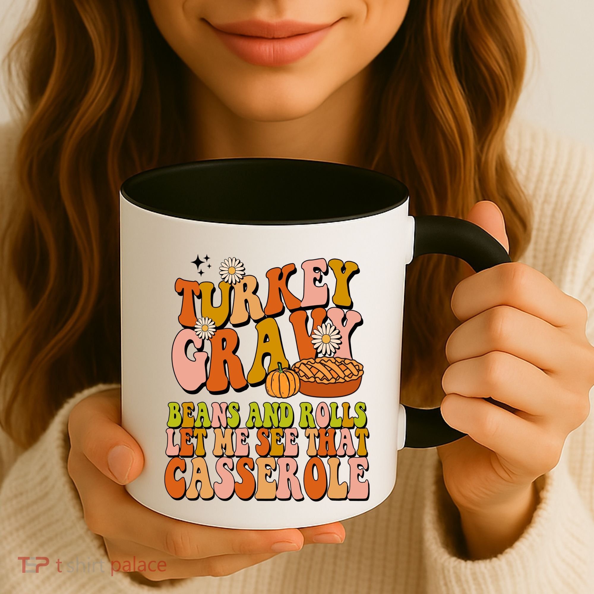 Turkey Gravy Retro Groovy Thanksgiving Food Coffee Mug
