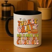 Turkey Gravy Retro Groovy Thanksgiving Food Coffee Mug thumb 4