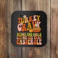 Turkey Gravy Retro Groovy Thanksgiving Food Coaster thumb 0