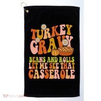 Turkey Gravy Retro Groovy Thanksgiving Food Golf Towel thumb 0