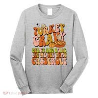 Turkey Gravy Retro Groovy Thanksgiving Food Long Sleeve Shirt thumb 0