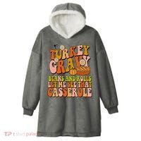 Turkey Gravy Retro Groovy Thanksgiving Food Hooded Wearable Blanket thumb 0
