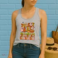 Turkey Gravy Retro Groovy Thanksgiving Food Women's Tank Top thumb 2