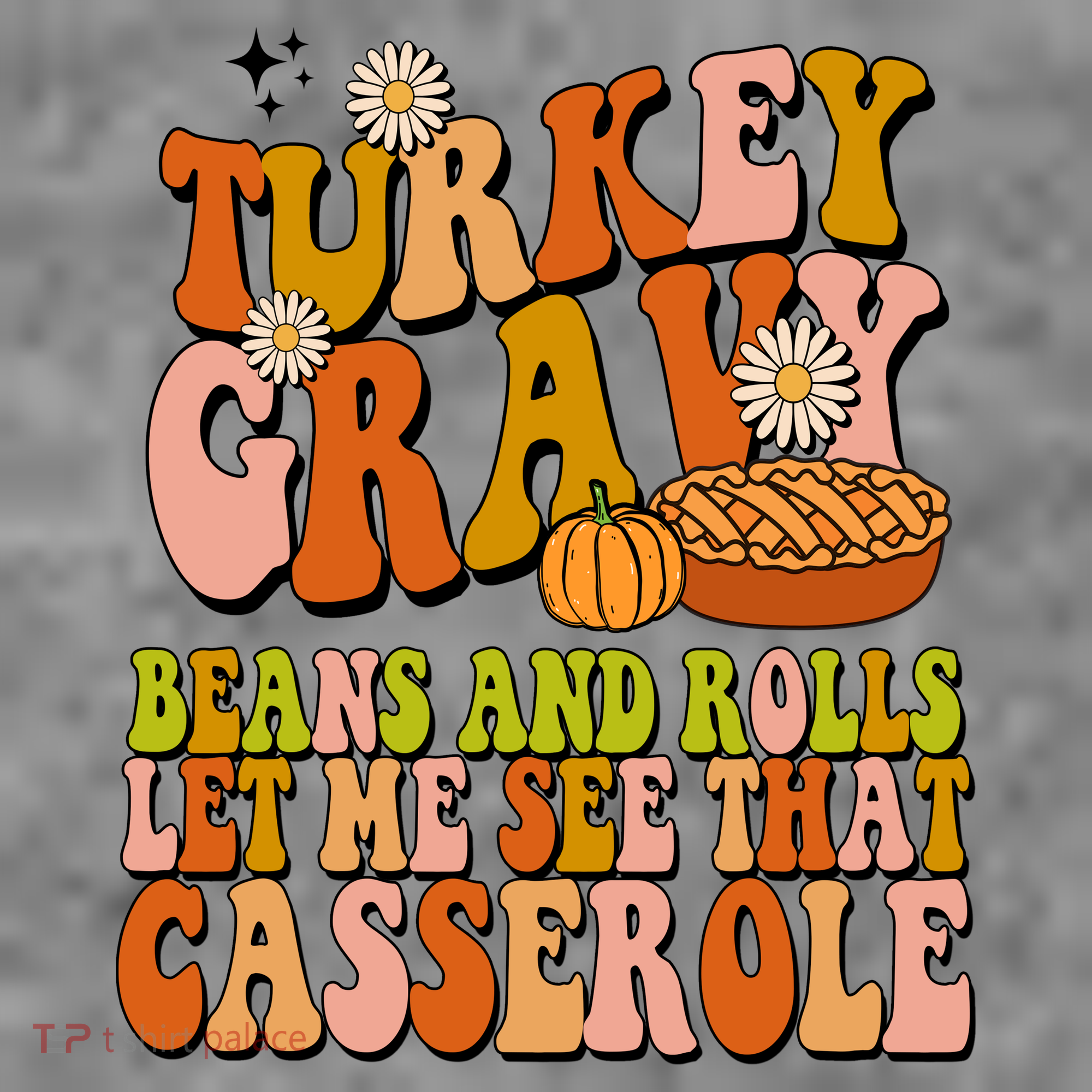 Turkey Gravy Retro Groovy Thanksgiving Food Baby Bodysuit