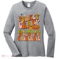 Turkey Gravy Retro Groovy Thanksgiving Food Women's Long Sleeve Shirt thumb 0