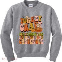 Turkey Gravy Retro Groovy Thanksgiving Food Kids Sweatshirt thumb 0