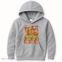 Turkey Gravy Retro Groovy Thanksgiving Food Kids Hoodie thumb 0