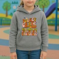 Turkey Gravy Retro Groovy Thanksgiving Food Kids Hoodie thumb 3