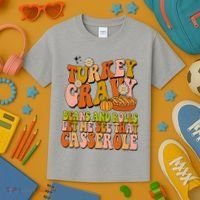 Turkey Gravy Retro Groovy Thanksgiving Food Kids T-Shirt thumb 3