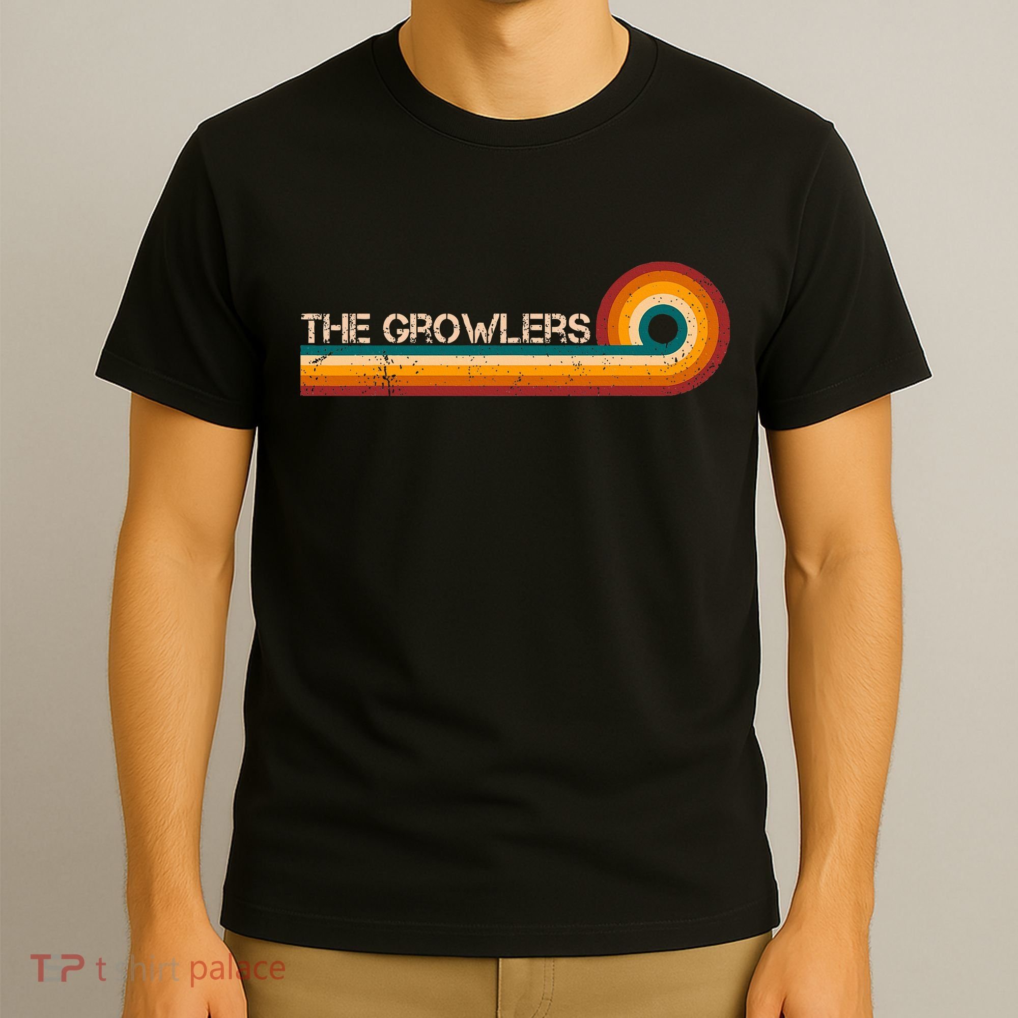 The Growlers Retro Stripes Musician Vintage T-Shirt