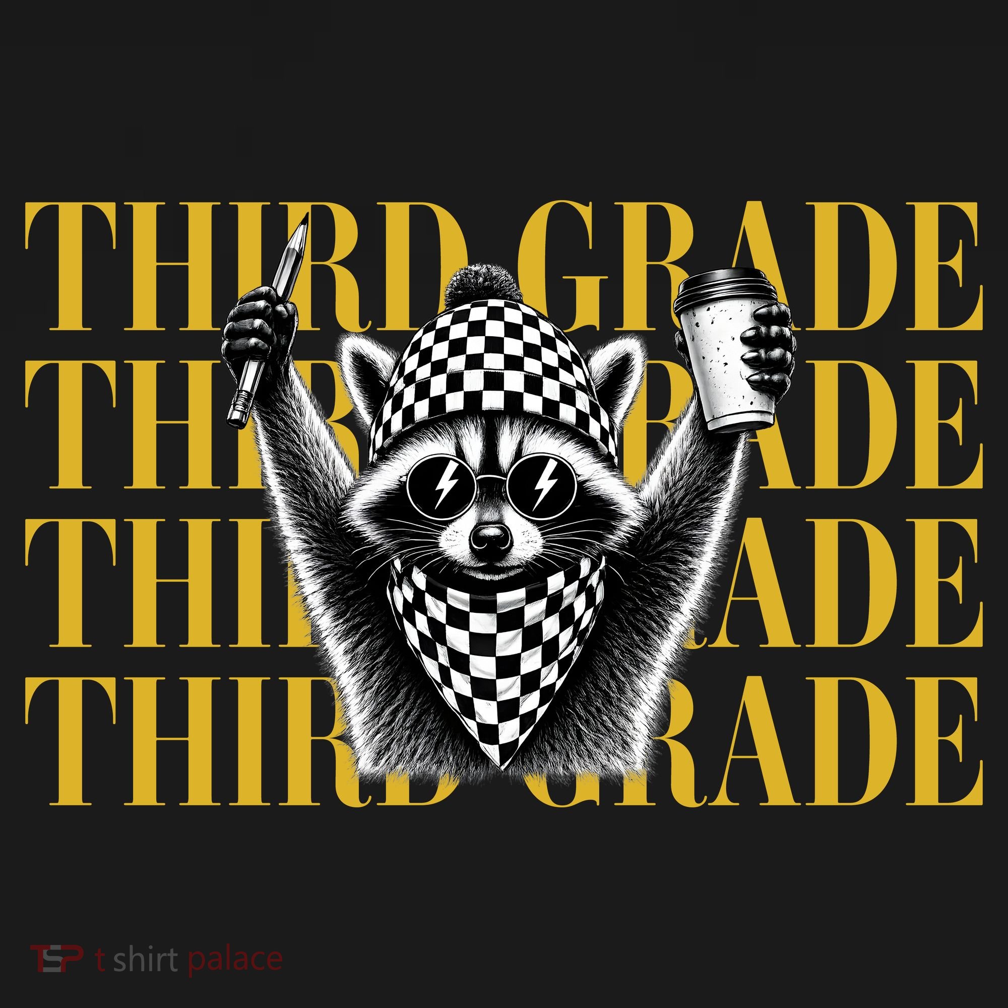 Third Grade Raccoon Back To School Bucket Hat