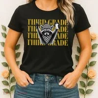 Third Grade Raccoon Back To School Women's T-Shirt thumb 2